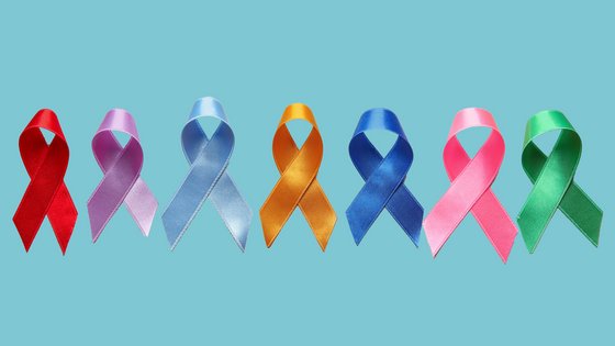 Diverse Symbole für spezifische Krebsarten